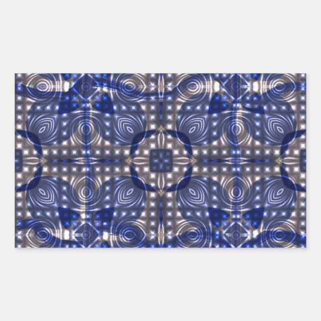 Blue Jean Lights Pattern Sticker - Trendy Blue (Vorderseite)