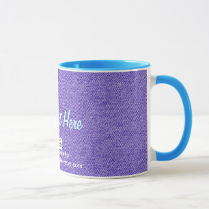 Blue Jean Material, Ihr Text hier Tasse