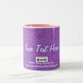 Blue Jean Material, Ihr Text hier Zweifarbige Tasse