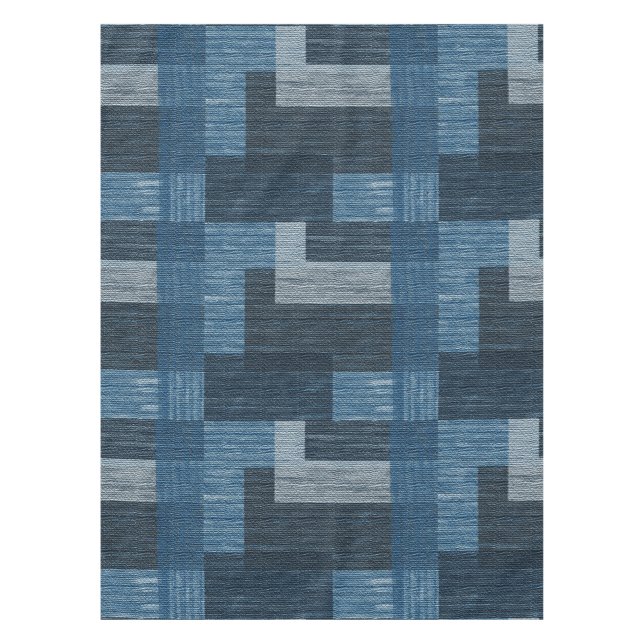Blue Jean Patch Imitate Burlap Tischdecke (Vorderseite)
