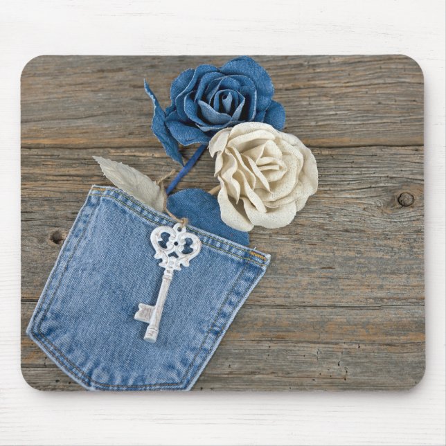 Blue Jean Rose Mousepad (Vorne)