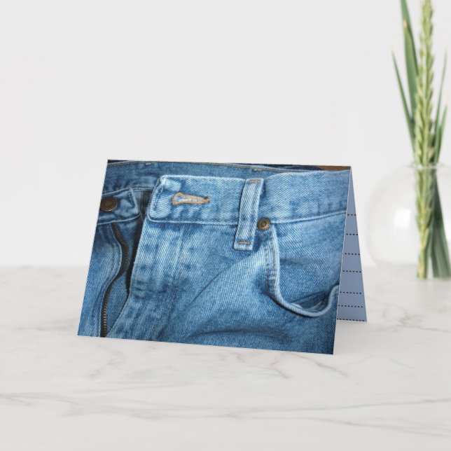 Blue Jean Your Inved Card Einladung (Vorderseite)