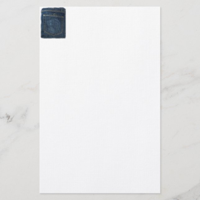 Blue Jeans-Denim-Tasche Briefpapier (Vorderseite)