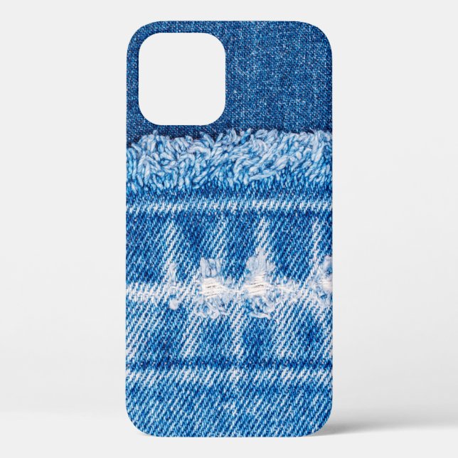 Blue Jeans Denim Textur Case-Mate iPhone Hülle (Rückseite)