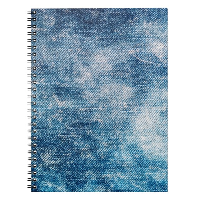 Blue Jeans Denim Textur Notizblock (Vorderseite)