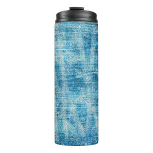 Blue Jeans Denim Textur Thermosbecher