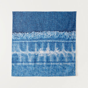 Blue Jeans Denim Textur Wandteppich