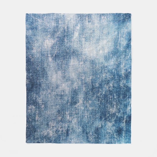 Blue Jeans Denim, texturierte Hintergründe. Fleecedecke (Vorderseite)