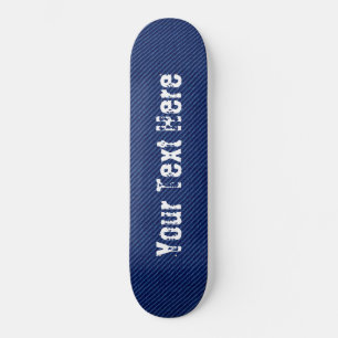 Blue Jeans Fabric - Fügen Sie Ihren Text / Ihren N Skateboard