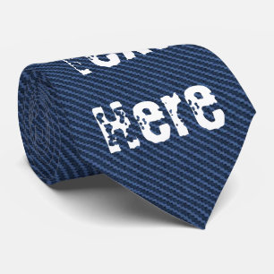 Blue Jeans Fabric - Text hinzufügen - Anpassbar Krawatte