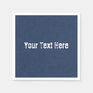 Blue Jeans Fabric - Text hinzufügen - Anpassbar Serviette