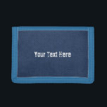 Blue Jeans Fabric - Text hinzufügen - Anpassbar Tri-fold Geldbeutel<br><div class="desc">Blue Jeans Fabric - Text hinzufügen - Anpassbar</div>