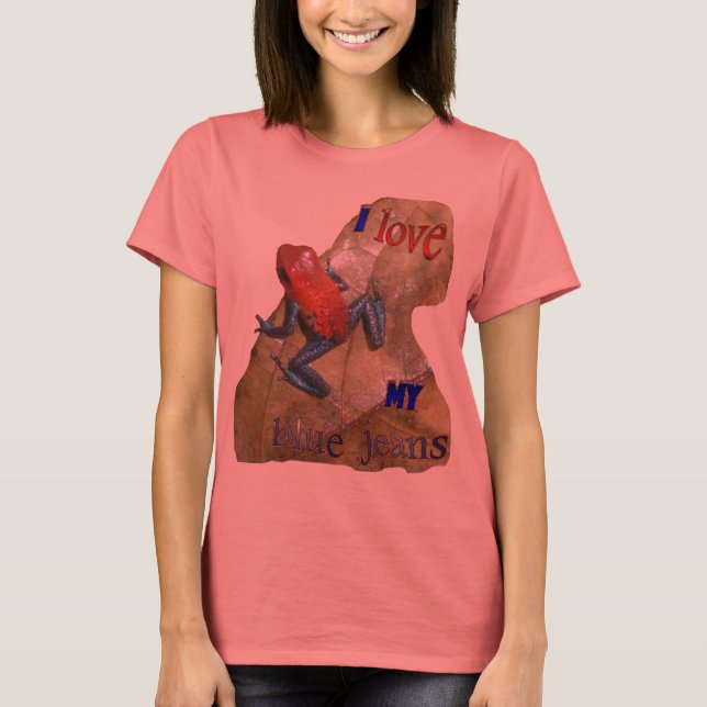 Blue Jeans Frog Frauen Bio App. T-Shirt (Vorderseite)
