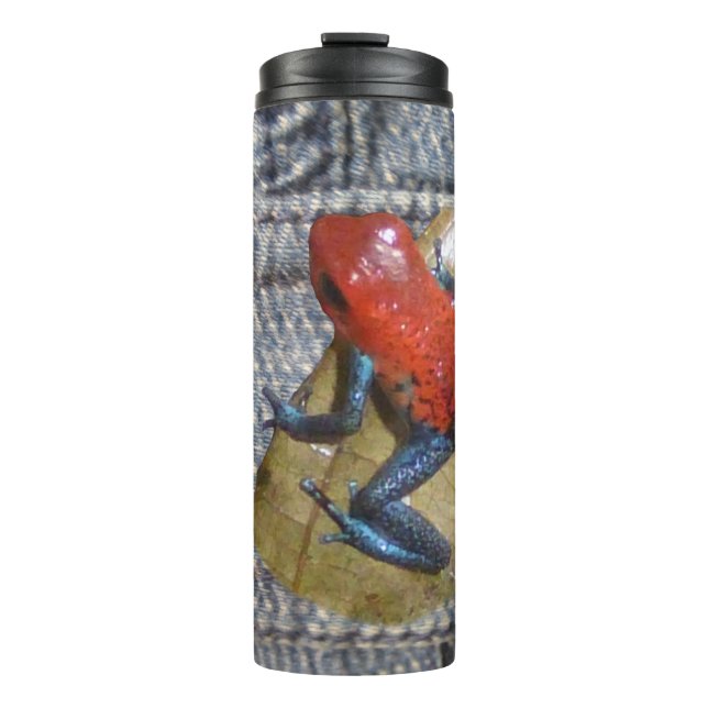 Blue Jeans Frog Tumbler Thermosbecher (Vorderseite)