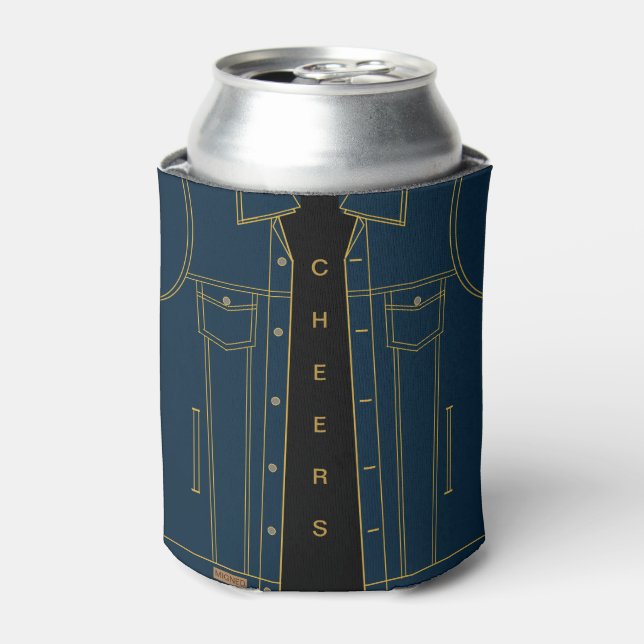 Blue Jeans Jacket Funny Can Cooler Text - Chef Dosenkühler (Kanne Vorderseite)