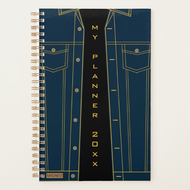 Blue Jeans Jacket Planner Personalisiert Planer (Vorderseite)