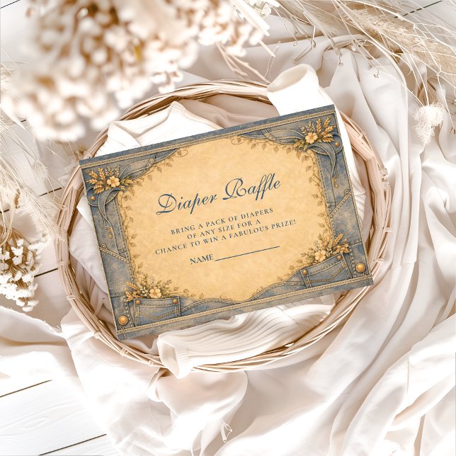 Blue Jeans Little Cowbo Diapper Raffle Begleitkarte (Von Creator hochgeladen)