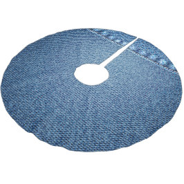 Blue Jeans Polyester Weihnachtsbaumdecke