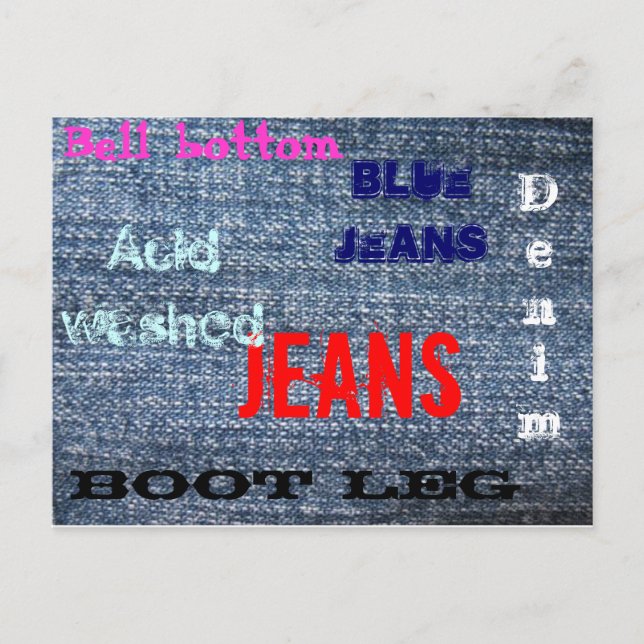 Blue Jeans Postkarte (Vorderseite)