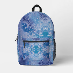Blue Jeans Retro Gefärbte Krawatte Bedruckter Rucksack