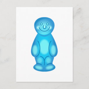 Blue Jelly Baby Postkarte