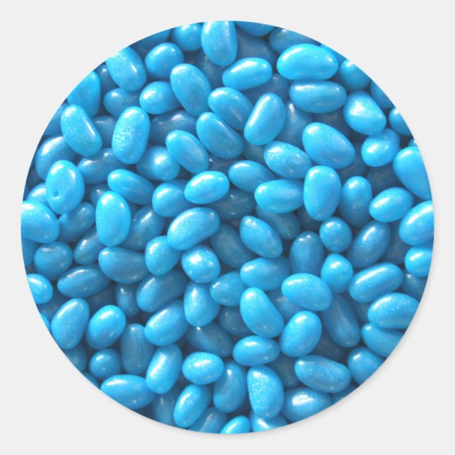 Blue Jelly Bean Sticker (Vorderseite)