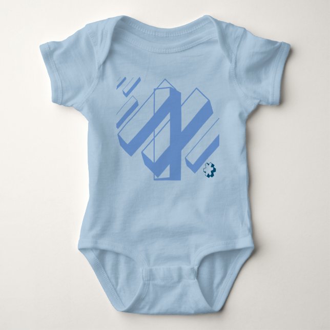 BLUE Jersey BABY Bodysuit UNISEX / Metropolis Baby Strampler (Vorderseite)