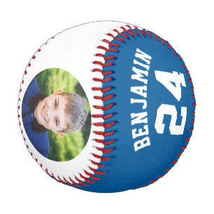 Blue Jersey Nummer und Foto Baseball