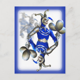 Blue Jester Postkarte