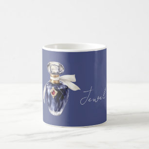 Blue Jewel Parfüm Weißes Band Kaffeetasse