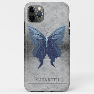 Blue Jewele Butterfly Damask Case-Mate iPhone Hülle
