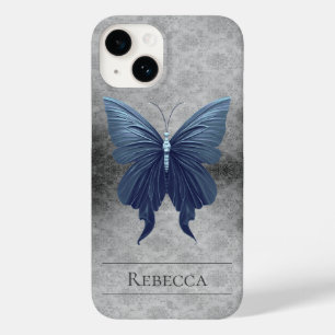 Blue Jewele Butterfly Damask Case-Mate iPhone 14 Hülle