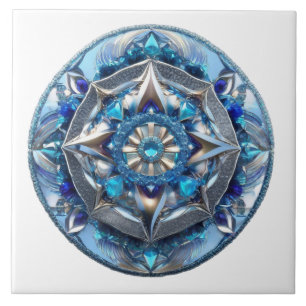 Blue Jewels Medallion Abstrakt Fliese
