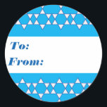 Blue Jewish Star-Geschenketiketten Runder Aufkleber<br><div class="desc">Diese Aufkleber sind in zwei Größen erhältlich und eignen sich perfekt für Hanukkah oder jüdische Geschenkveranstaltungen.</div>