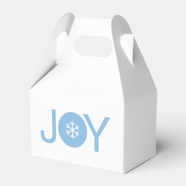 Blue Joy Christmas Favor Box Geschenkschachtel (Vorderseite)