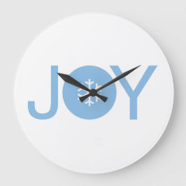 Blue Joy Christmas Large Clock Große Wanduhr