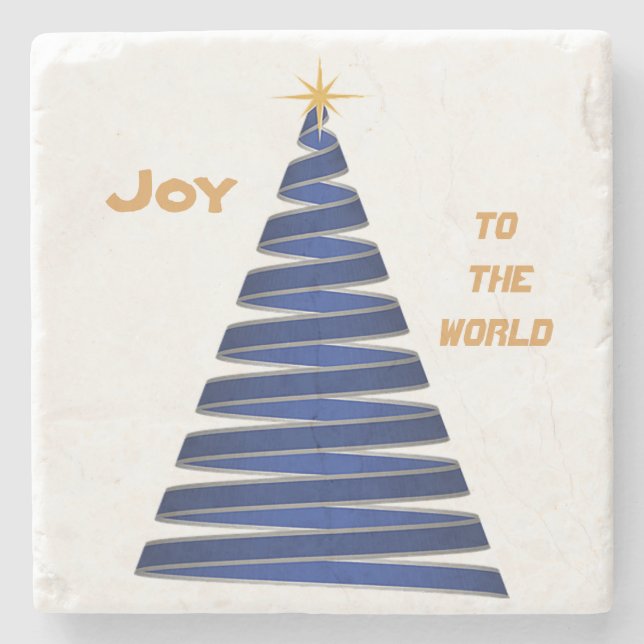 Blue Joy Christmas Untersetzer (Vorderseite)