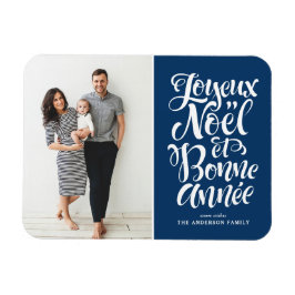 Blue Joyeux Noël et Bonne Année Weihnachtsgebäck F Magnet