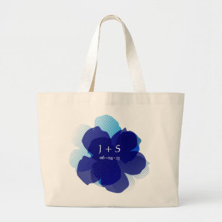 Blue Jumbo Popflower Stoffbeutel