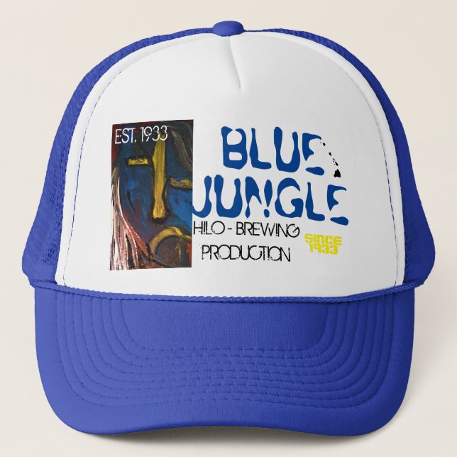 BLUE JUNGLE BREW TRUCKERKAPPE (Vorderseite)