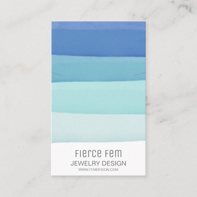 Blue Juwelier Display Card Tintenschichten Visitenkarte (Vorderseite)