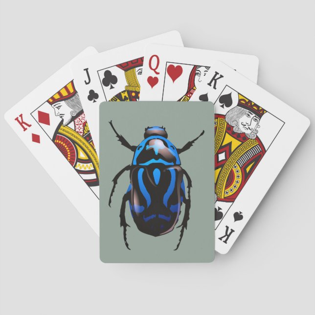 Blue Käfer Playing Cards Custom Spielkarten (Rückseite)
