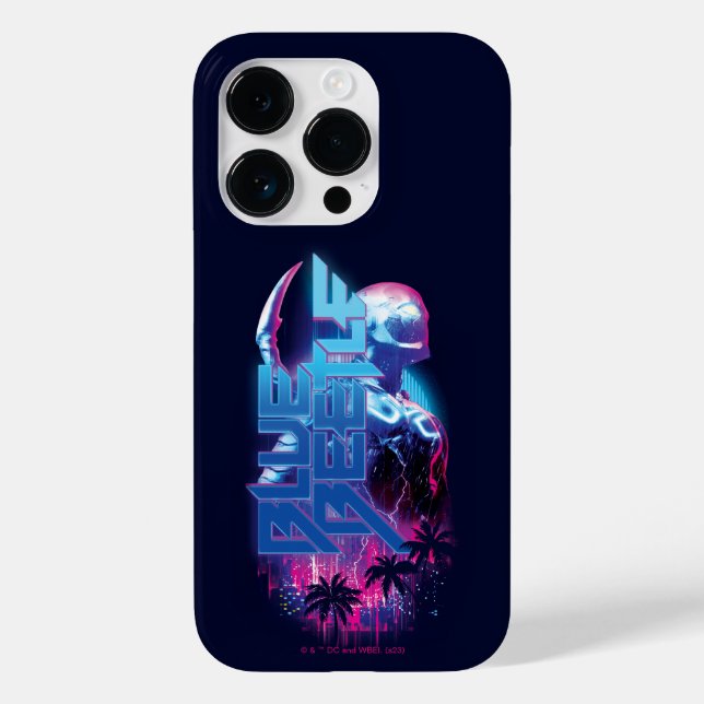 Blue Käfer Retrowave City Lights Case-Mate iPhone Hülle (Rückseite)