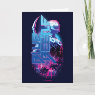 Blue Käfer Retrowave City Lights Karte