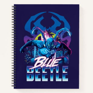 Blue Käfer Retrowave City Sunset Notizbuch