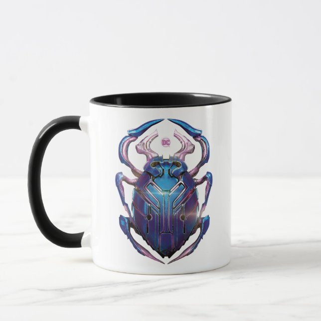 Blue Käfer Scarab Theatrales Poster Tasse (Links)