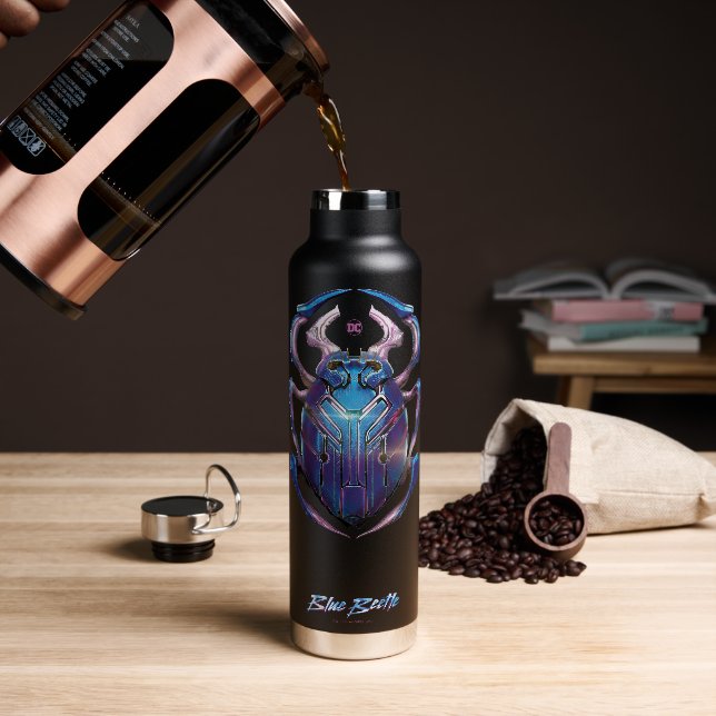 Blue Käfer Scarab Theatrales Poster Trinkflasche (Kaffee)