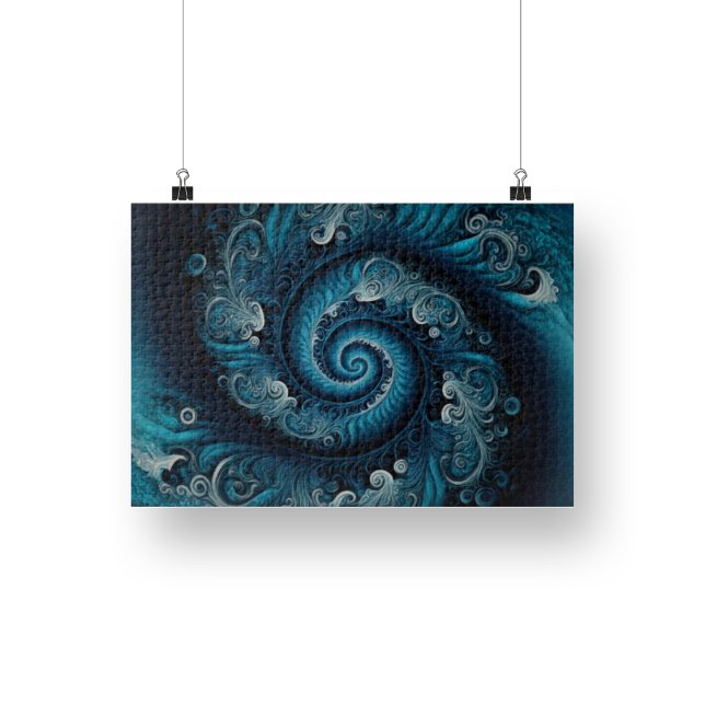 Blue Kaleidoscope 1014 Piece Jigsaw Puzzle (Von Creator hochgeladen)