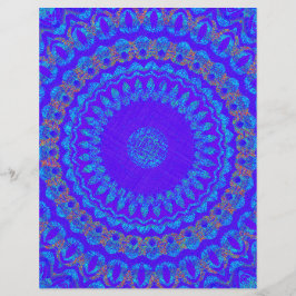 Blue Kaleidoscope Scrapbook Paper 2-Sided Page