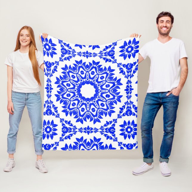 Blue Kaleidoskop Fleecedecke (Beispiel)